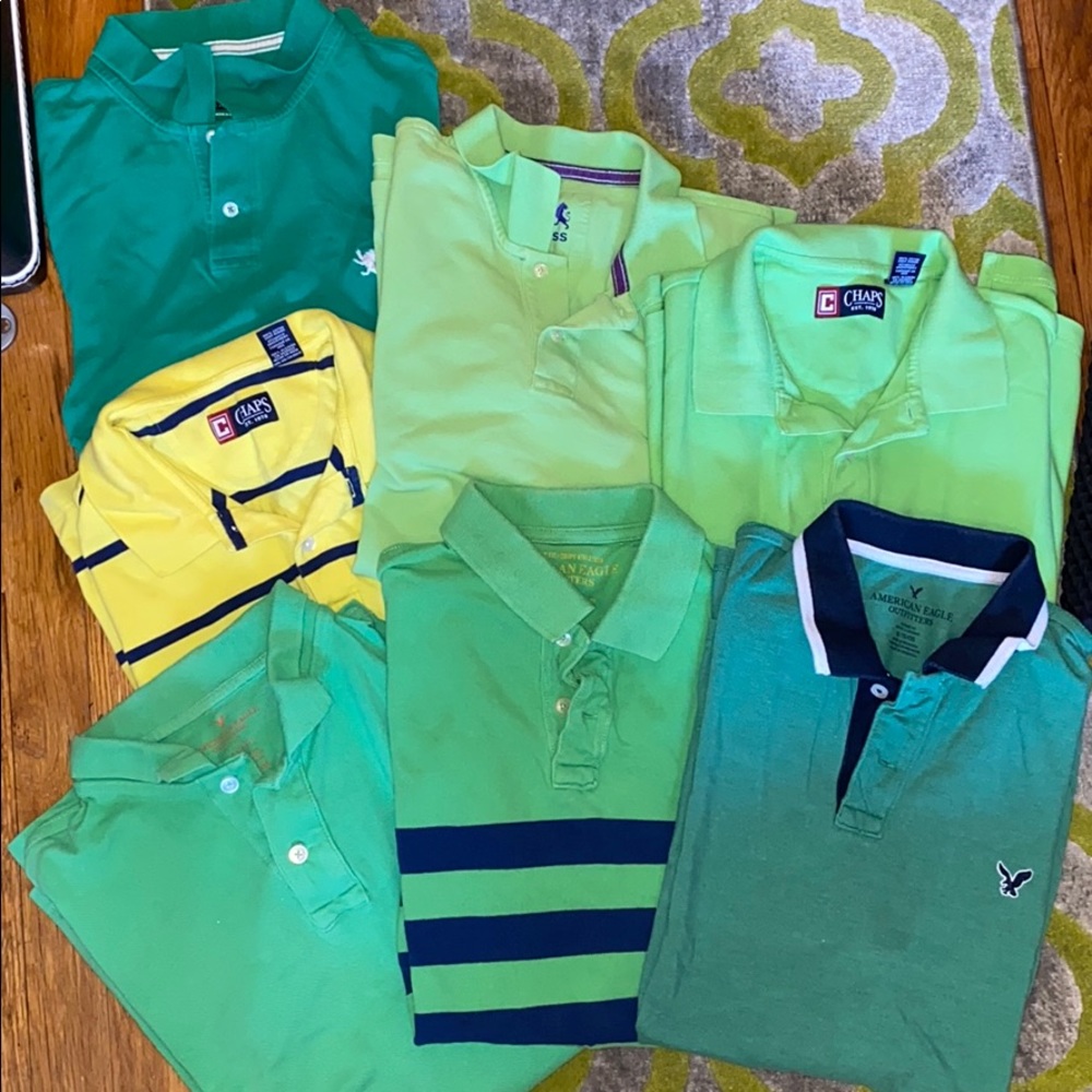 7 for $12 polo shirts size: XL
